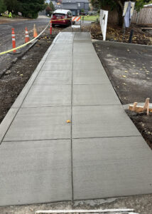 Broom Finished Concrete Sidewalk