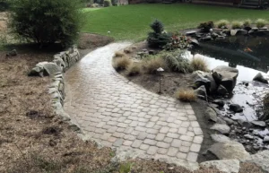 Elegantly Shaped Paver Pathway