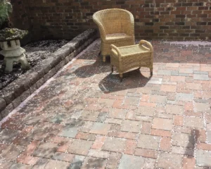 Herringbone Pattern Rectangle andSquared Paver Patio