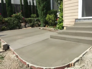 Concrete Steps and Patio Area