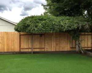 Standard Vertical Slatted Cedar Privacy Fence