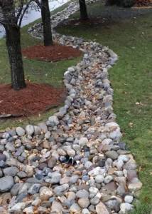 Landscape Drainage Swale Example